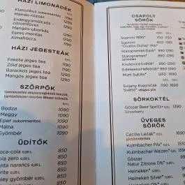 Hadik Kávéház Budapest - Étlap/itallap