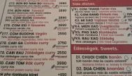 Hai Nam Com Budapest - Étlap/itallap