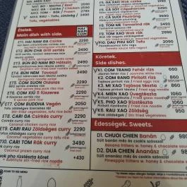 Hai Nam Pho Bistro Budapest - Étlap/itallap