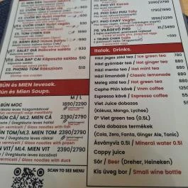 Hai Nam Pho Bistro Budapest - Étlap/itallap