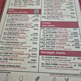 Hai Nam Pho Bistro, Budapest - Étlap/itallap