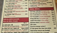 Hai Nam Pho Bistro Budapest - Étlap/itallap