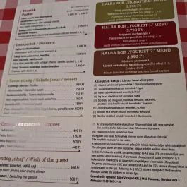 Halra Bor Étterem, Rakamaz - Étlap/itallap