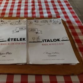 Harcsa Csárda, Százhalombatta - Étlap/itallap