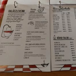 Harcsa Csárda, Százhalombatta - Étlap/itallap