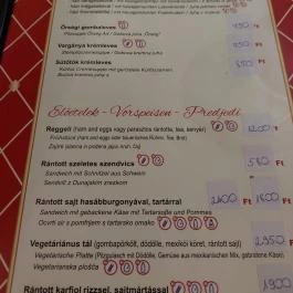 Határcsárda Panzió és Étterem Bajánsenye - Étlap/itallap