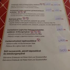 Határcsárda Panzió és Étterem Bajánsenye - Étlap/itallap