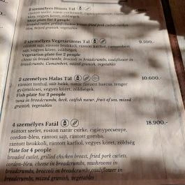 Hegyalja Vendéglő Pázmánd - Étlap/itallap