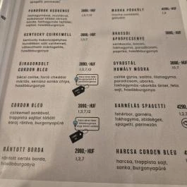 Homály Grill & Bar, Bicske - Étlap/itallap