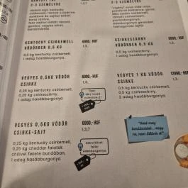 Homály Grill & Bar, Bicske - Étlap/itallap