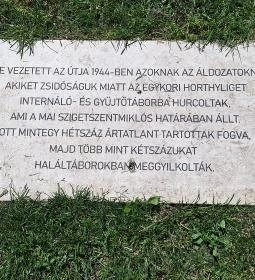 A Horthyligetre hurcoltak emlékműve