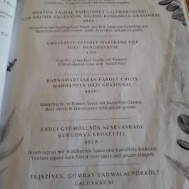 Hórvölgyi Remete Étterem, Cserépfalu - Étlap/itallap