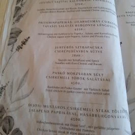 Hórvölgyi Remete Étterem, Cserépfalu - Étlap/itallap