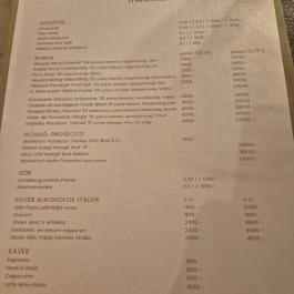 Hosszú Tányér gourmet-ház Hosszúhetény - Étlap/itallap