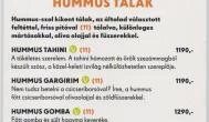 Hummusbar - Bartók Béla út Budapest - Étlap/itallap