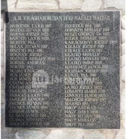 I. és II. világháborús emlékmű