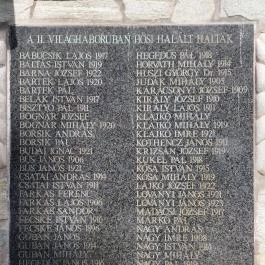 I. és II. világháborús emlékmű, Akasztó - Egyéb