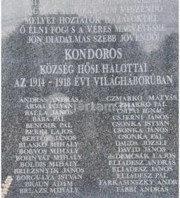  I. és II. világháborús emlékmű