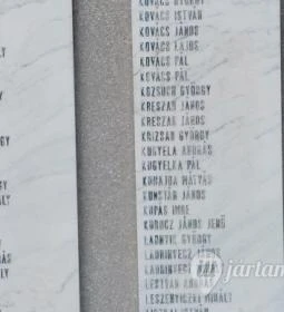  I. és II. világháborús emlékmű