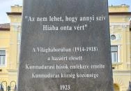 I. világháborús emlékmű Kunmadaras