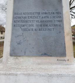 I. Világháborús emlékmű