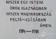 I. világháborús emlékmű Csákberény