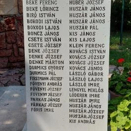 I. világháborús emlékmű, Csákberény - Egyéb