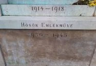 I. világháborús emlékmű Hajdúnánás