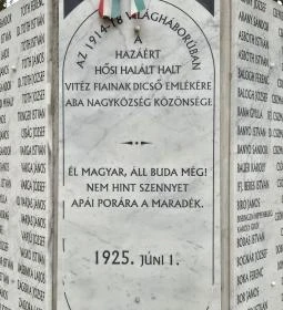 I. világháborús emlékmű