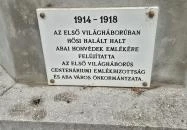 I. világháborús emlékmű Aba