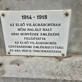 I. világháborús emlékmű, Aba - Külső kép