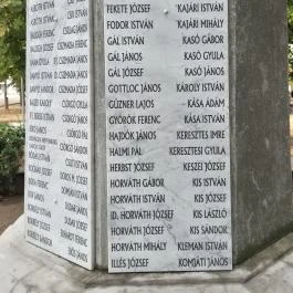 I. világháborús emlékmű, Aba - Külső kép