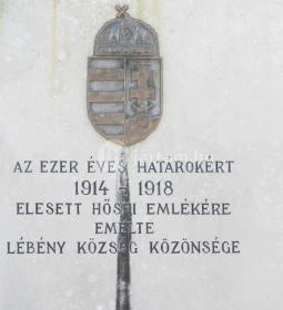 I. világháborús emlékmű Lébény