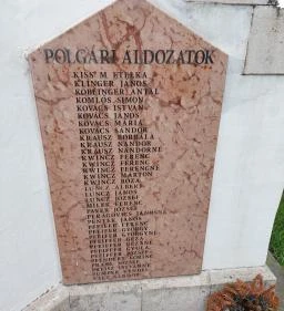 A II. világháború hősi halottainak és minden áldozatának emlékére