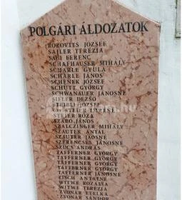 A II. világháború hősi halottainak és minden áldozatának emlékére