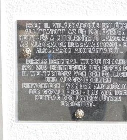 II. világháborús emlékmű