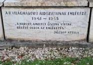 II. világháborús emlékmű Sümeg