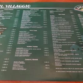 Il Villaggio Csabdi - Étlap/itallap