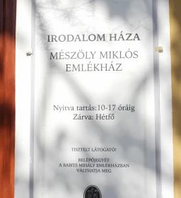 Irodalom Háza - Mészöly Miklós Emlékház