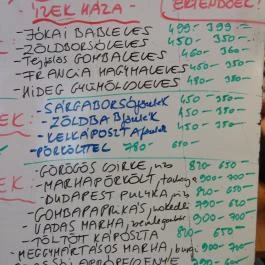 Ízek Háza - Fehérvári úti Vásárcsarnok, Budapest - Étlap/itallap