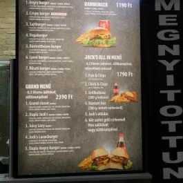 Jack's Burger Budaörs Budaörs - Étlap/itallap