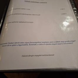 Jaromír'68 Cseh Sörbisztró Budapest - Étlap/itallap