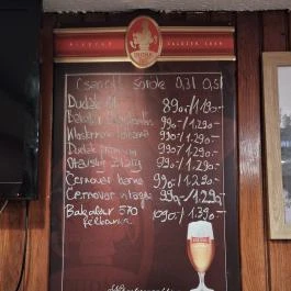 Jaromír'68 Cseh Sörbisztró Budapest - Étlap/itallap