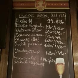 Jaromír'68 Cseh Sörbisztró Budapest - Étlap/itallap