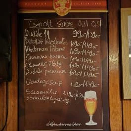 Jaromír'68 Cseh Sörbisztró Budapest - Étlap/itallap