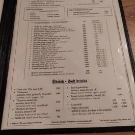 Jaromír a Templomhoz Budapest - Étlap/itallap