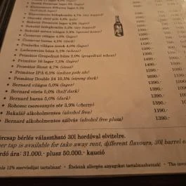 Jaromír a Templomhoz Budapest - Étlap/itallap