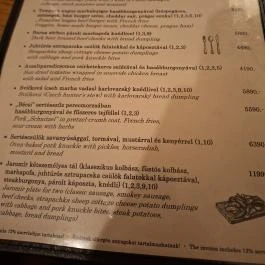 Jaromír a Templomhoz Budapest - Étlap/itallap