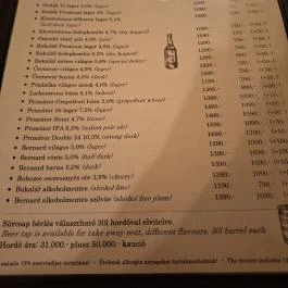 Jaromír a Templomhoz Budapest - Étlap/itallap