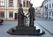 Jedlik Ányos és Czuczor Gergely szobra Győr